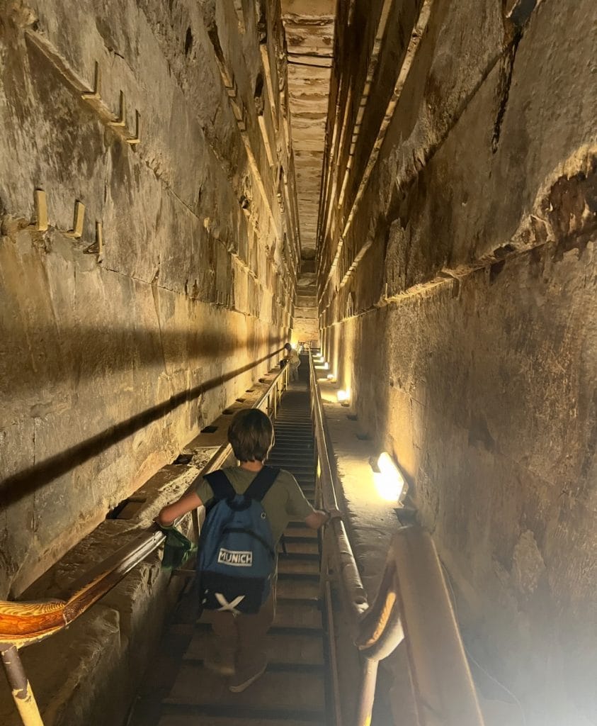 interior de la pirámide de Kheops